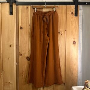 Women's Rust Wide Leg Pants